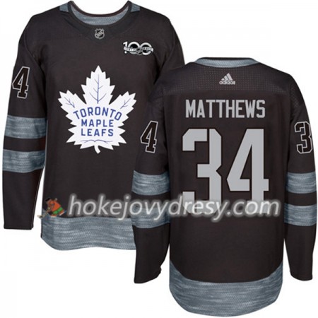 Pánské Hokejový Dres Toronto Maple Leafs Auston Matthews 34 1917-2017 100th Anniversary Adidas Černá Authentic